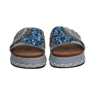 Foto 2 | Sandalia Casual Berlin Azul Plataforma Baja para Mujer