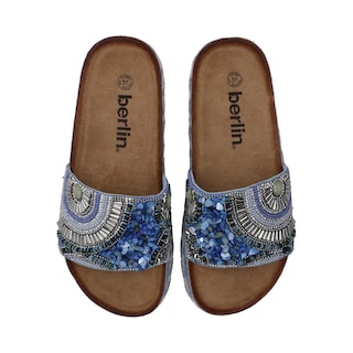 Foto 4 | Sandalia Casual Berlin Azul Plataforma Baja para Mujer
