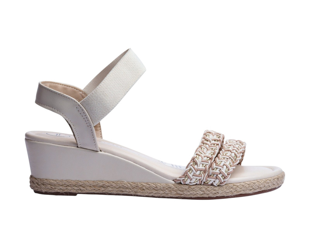 Foto 3 pulgar | Sandalia Cuña Para Mujer Lob Footwear T Pronta/elast/turim Blanco 86805074
