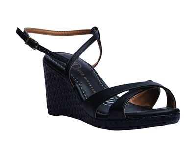 Foto 1 | Sandalia Cuña Para Mujer Lob Footwear Pelica/dubai Negro 86805062