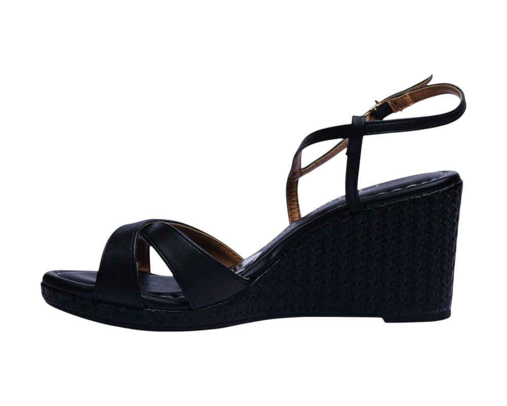 Foto 6 pulgar | Sandalia Cuña Para Mujer Lob Footwear Pelica/dubai Negro 86805062