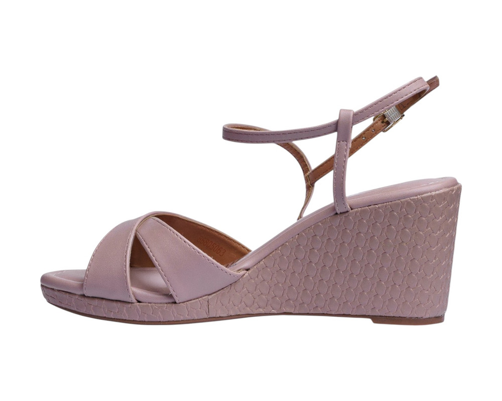 Foto 6 pulgar | Sandalia Cuña Para Mujer Lob Footwear Pelica/dubai Café 86805063
