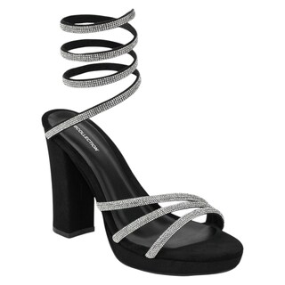 Foto 1 | Sandalia Con Tacón Exterior Gamuza Sintética Color Negro Para Mujer De Rbcollection