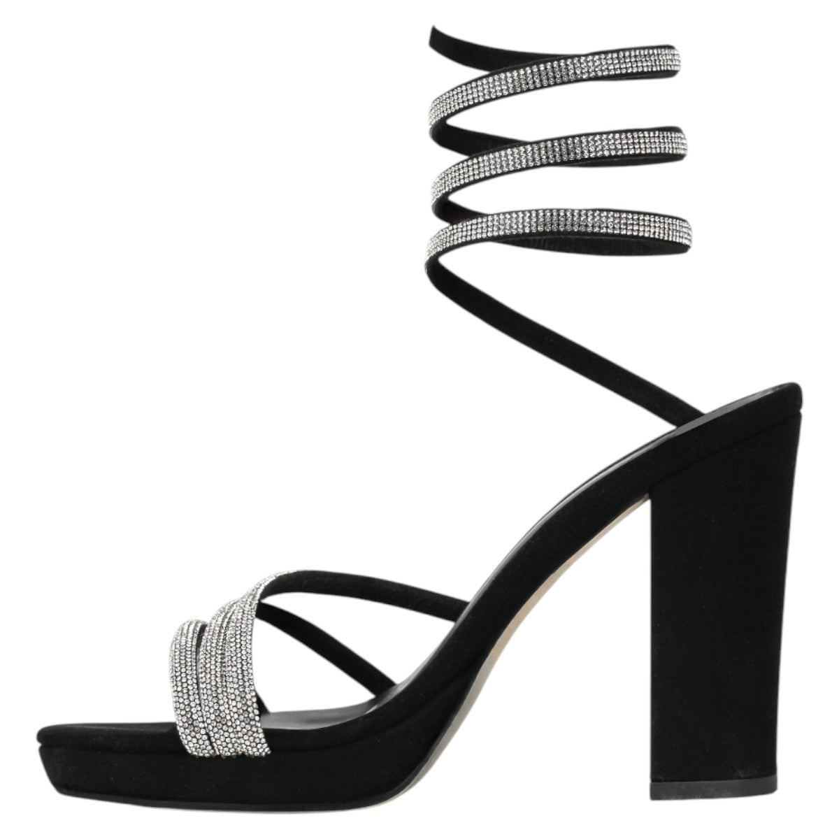 Foto 5 pulgar | Sandalia Con Tacón Exterior Gamuza Sintética Color Negro Para Mujer De Rbcollection