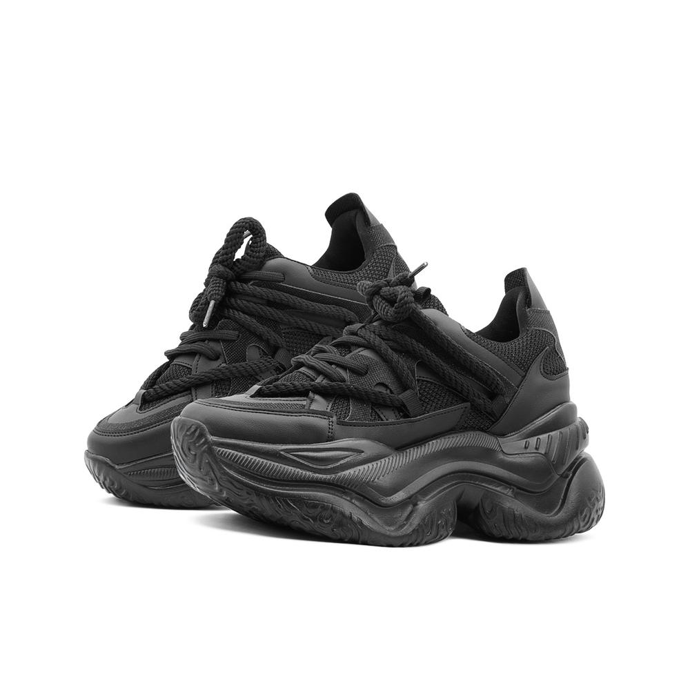 Foto 2 pulgar | Tenis Con Plataforma Para Mujer Suela Chunky Color Negro Negro