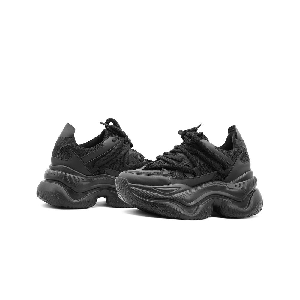 Foto 3 pulgar | Tenis Con Plataforma Para Mujer Suela Chunky Color Negro Negro