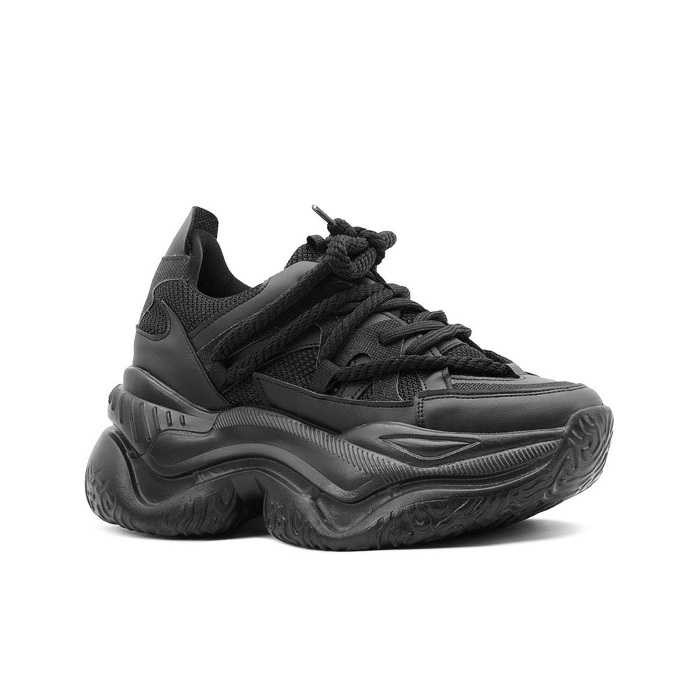 Foto 5 pulgar | Tenis Con Plataforma Para Mujer Suela Chunky Color Negro Negro