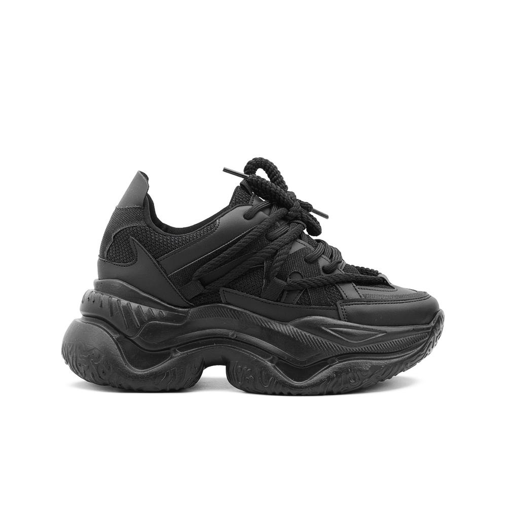 Foto 7 pulgar | Tenis Con Plataforma Para Mujer Suela Chunky Color Negro Negro