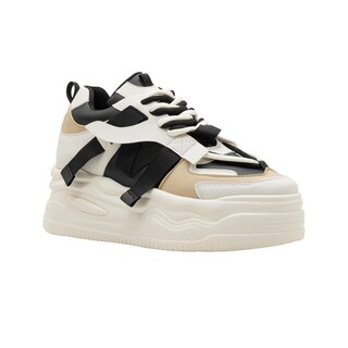 Foto 1 | Tenis Plataforma Para Mujer Color Latte Urbano Moda Outfit Beige