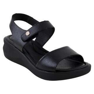 Foto 1 | Sandalias Con Plataforma Exterior Piel Color Negro Para Mujer De Rbcollection