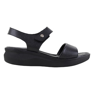 Foto 2 | Sandalias Con Plataforma Exterior Piel Color Negro Para Mujer De Rbcollection