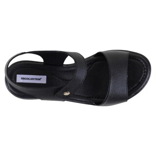 Foto 3 | Sandalias Con Plataforma Exterior Piel Color Negro Para Mujer De Rbcollection