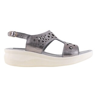 Foto 2 | Sandalias Con Plataforma Exterior Piel Color Plata Para Mujer De Rbcollection
