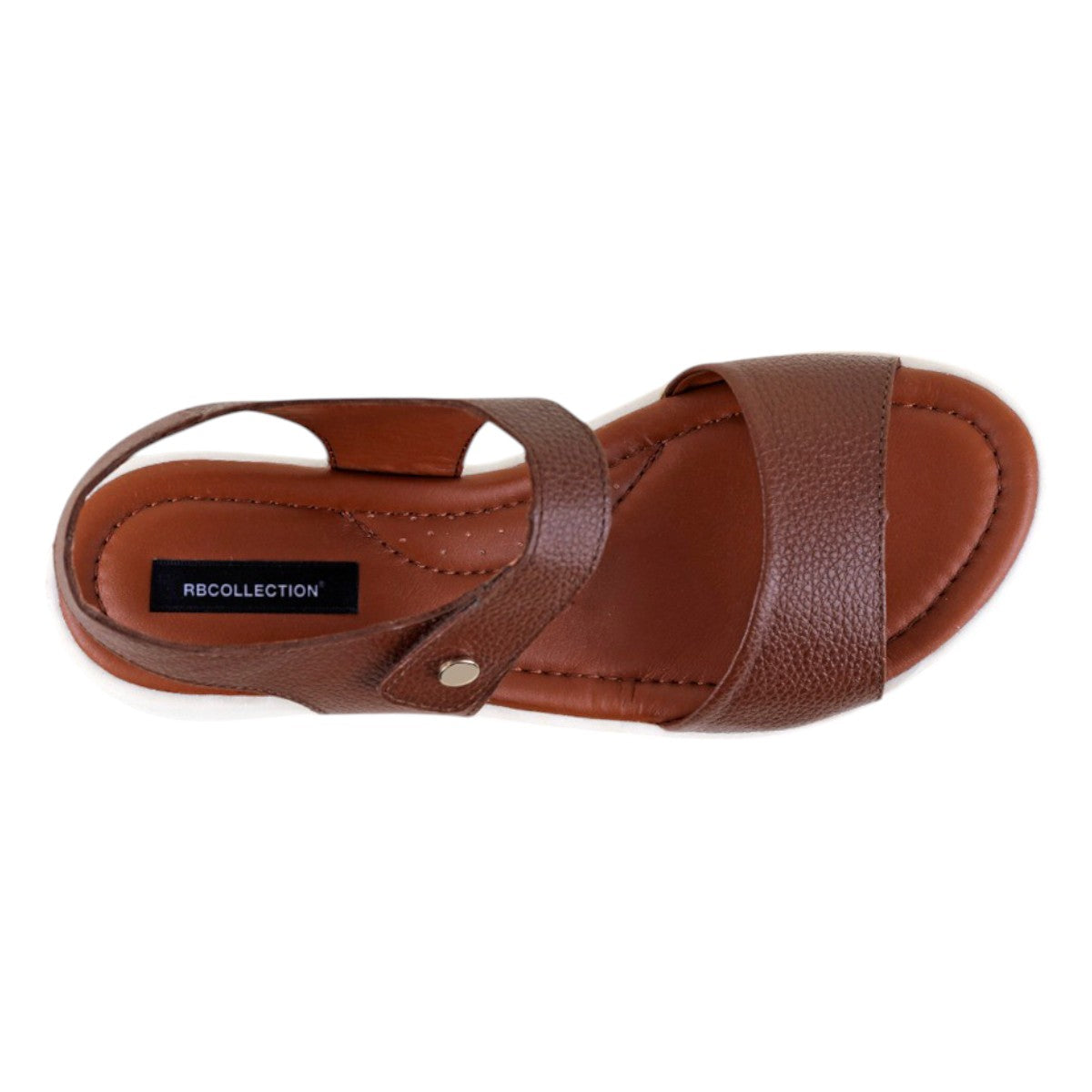 Foto 4 pulgar | Sandalias Con Plataforma Exterior Piel Color Café Para Mujer De Rbcollection