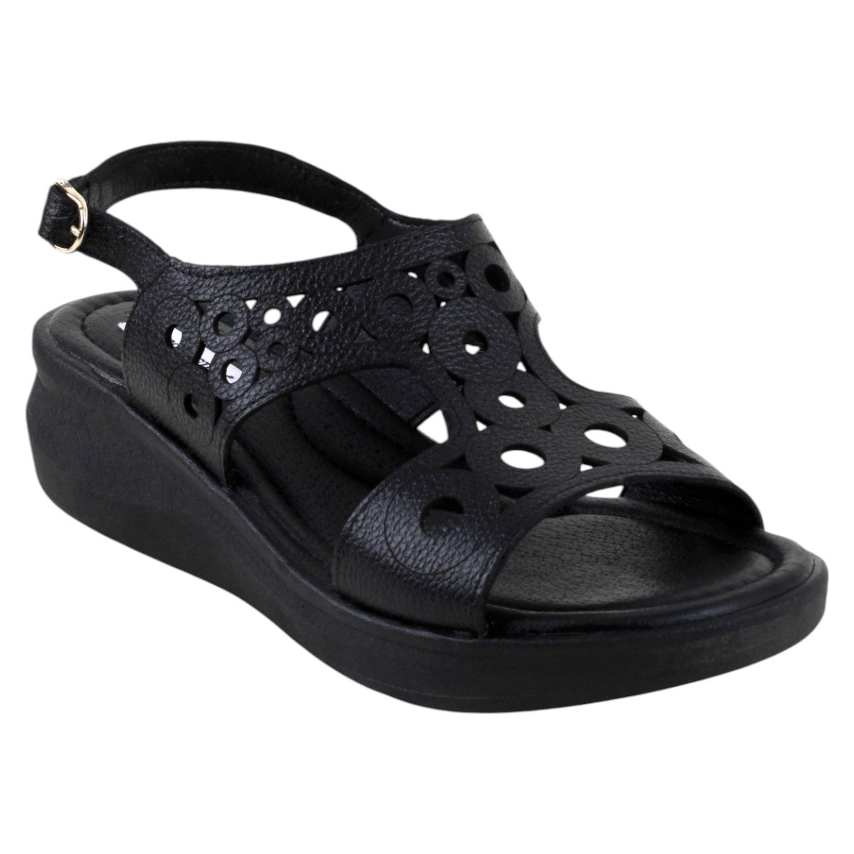 Foto 2 pulgar | Sandalias Con Plataforma Exterior Piel Color Negro Para Mujer De Rbcollection