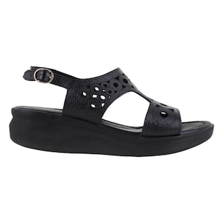 Foto 2 | Sandalias Con Plataforma Exterior Piel Color Negro Para Mujer De Rbcollection