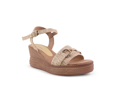Foto 1 | Sandalia Color Beige Herraje Material Sintético
