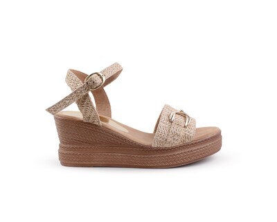 Foto 2 | Sandalia Color Beige Herraje Material Sintético