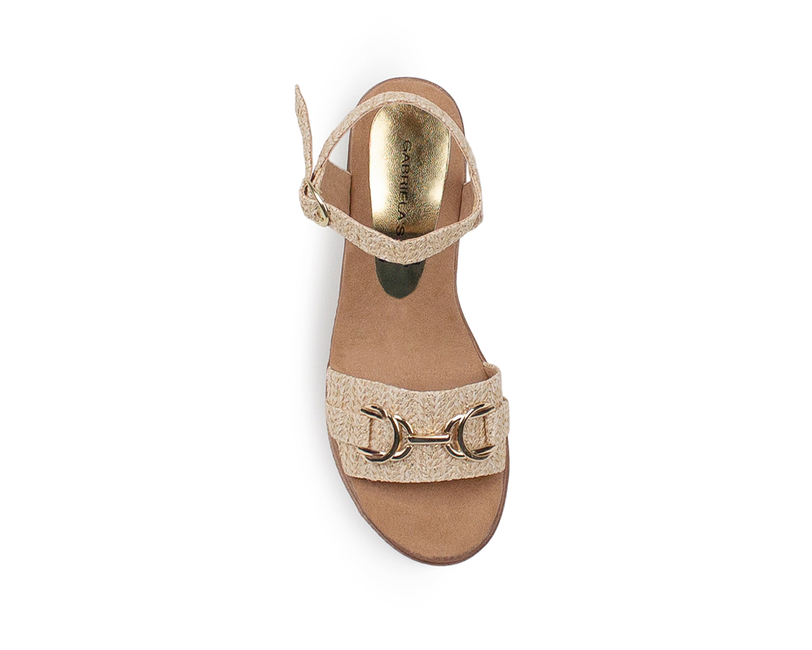 Foto 4 pulgar | Sandalia Color Beige Herraje Material Sintético