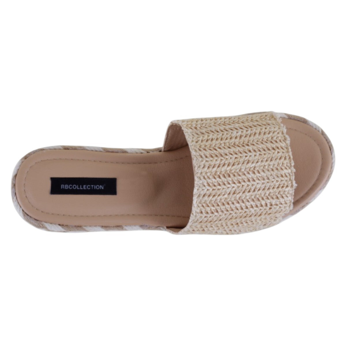 Foto 3 | Sandalias Con Plataforma Exterior Textil Color Beige Para Mujer De Rbcollection