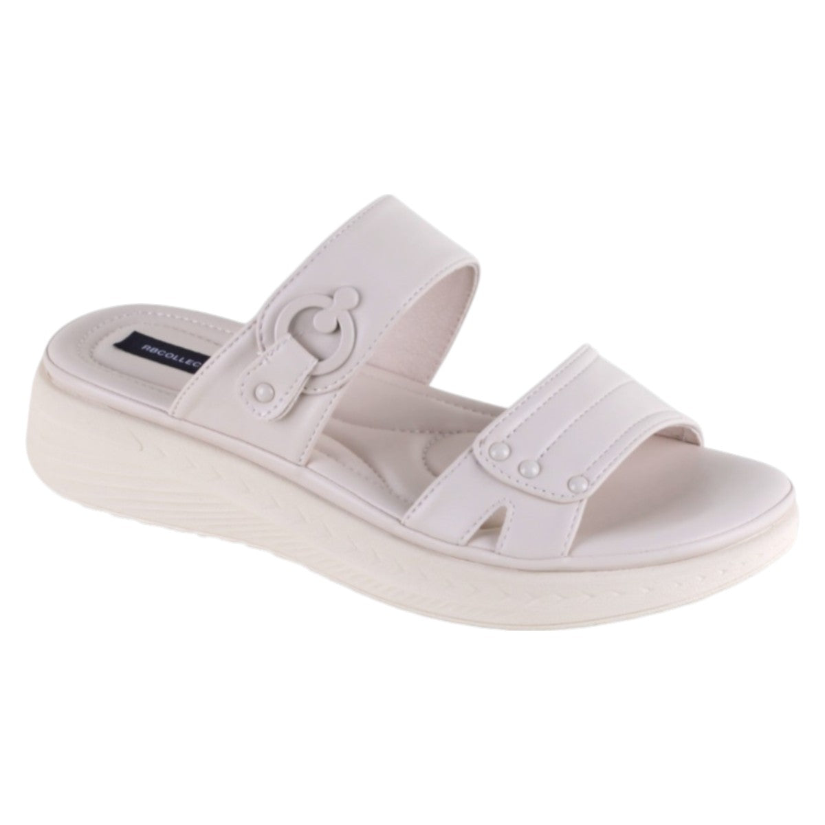 Foto 2 pulgar | Sandalias Con Plataforma Exterior Piel Vegana Color Blanco Para Mujer De Rbcollection