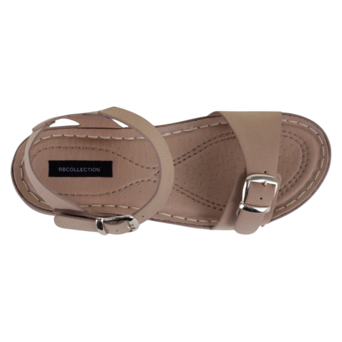 Foto 4 pulgar | Sandalias Con Plataforma Exterior Piel Vegana Color Café Para Mujer De Rbcollection