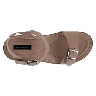 Foto 3 | Sandalias Con Plataforma Exterior Piel Vegana Color Café Para Mujer De Rbcollection