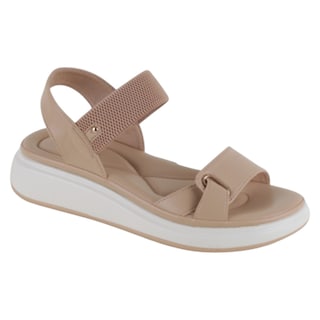 Foto 1 | Sandalias Con Plataforma Exterior Piel Vegana Color Beige Para Mujer De Rbcollection