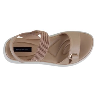 Foto 3 | Sandalias Con Plataforma Exterior Piel Vegana Color Beige Para Mujer De Rbcollection