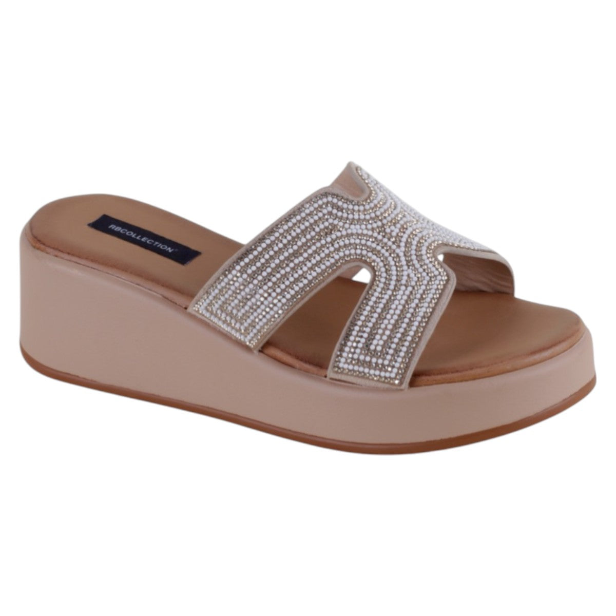 Sandalias Con Plataforma Exterior Sintético Color Beige Para Mujer De Rbcollection