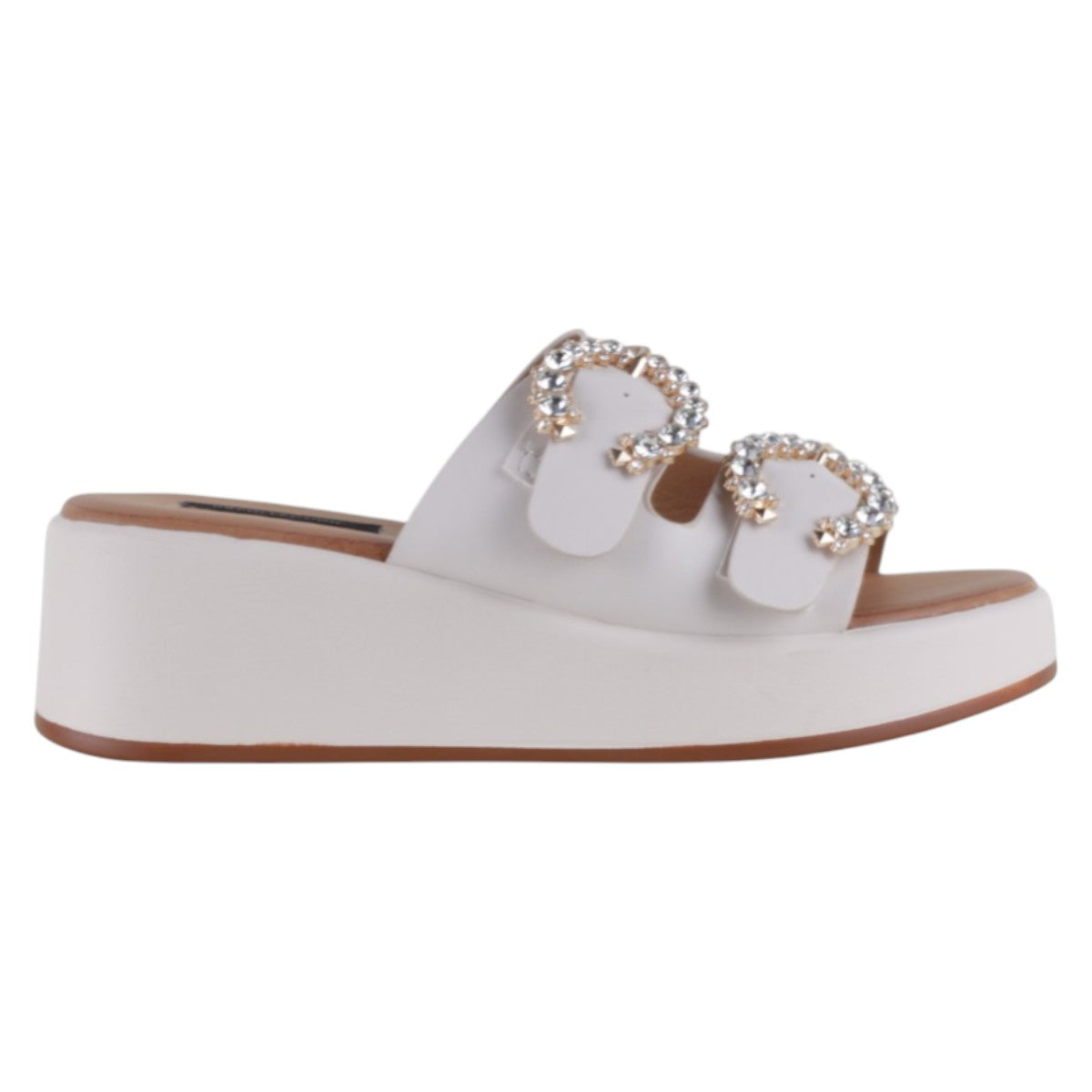 Foto 3 pulgar | Sandalias Con Plataforma Exterior Piel Vegana Color Blanco Para Mujer De Rbcollection