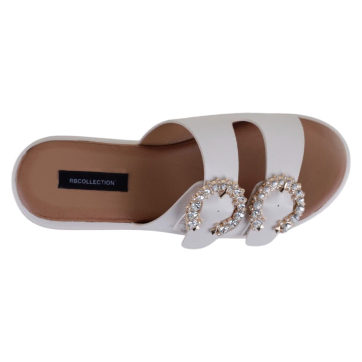Foto 4 pulgar | Sandalias Con Plataforma Exterior Piel Vegana Color Blanco Para Mujer De Rbcollection