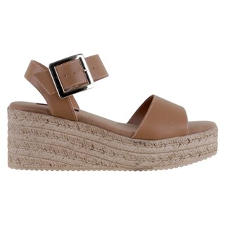 Foto 2 | Sandalias Con Plataforma Exterior Piel Vegana Color Beige Para Mujer De Rbcollection