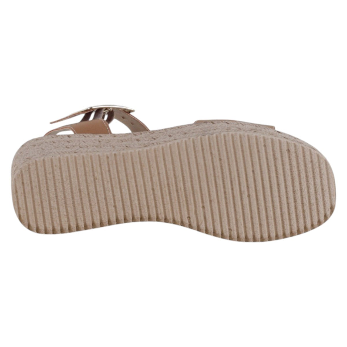 Foto 4 | Sandalias Con Plataforma Exterior Piel Vegana Color Beige Para Mujer De Rbcollection