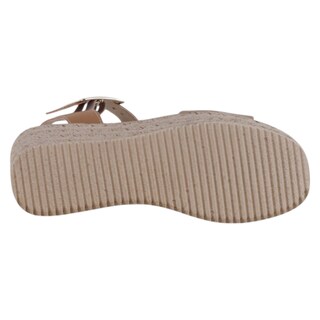 Foto 4 | Sandalias Con Plataforma Exterior Piel Vegana Color Beige Para Mujer De Rbcollection
