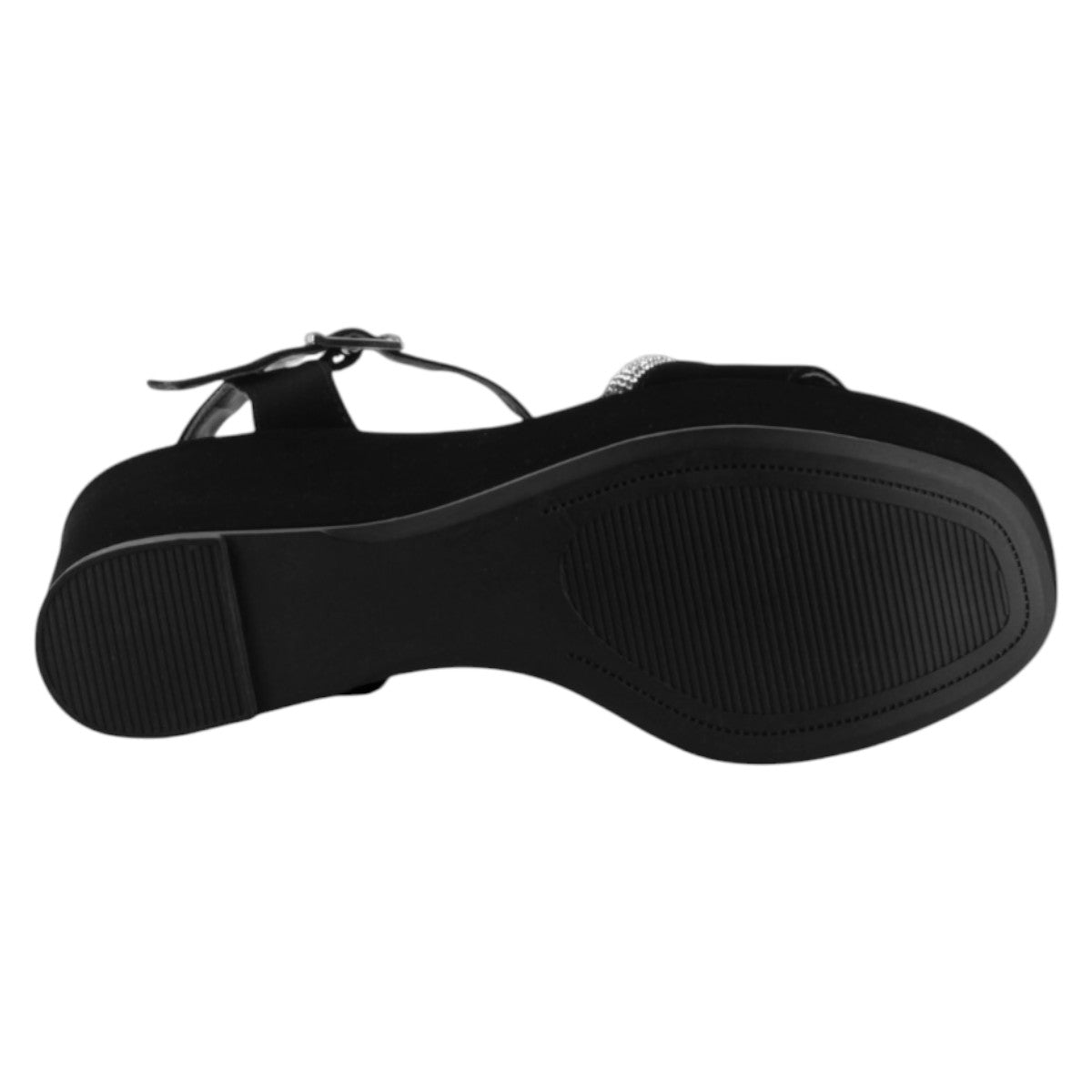 Foto 5 pulgar | Sandalias Con Plataforma Exterior Textil Color Negro Para Mujer De Rbcollection