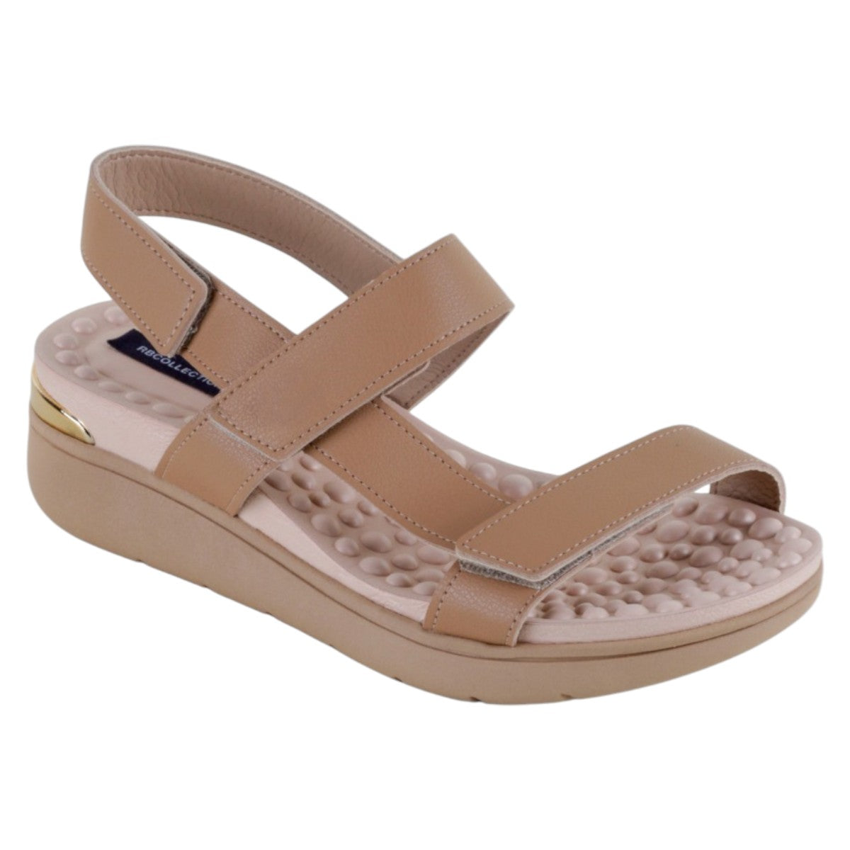 Foto 2 pulgar | Sandalias Con Plataforma Exterior Piel Vegana Color Café Para Mujer De Rbcollection