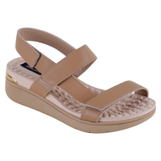 Foto 1 | Sandalias Con Plataforma Exterior Piel Vegana Color Café Para Mujer De Rbcollection