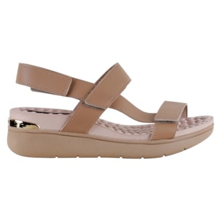 Foto 2 | Sandalias Con Plataforma Exterior Piel Vegana Color Café Para Mujer De Rbcollection
