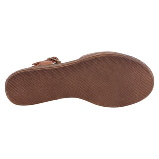 Foto 4 | Sandalias Con Plataforma Exterior Piel Color Café Para Mujer De Rbcollection