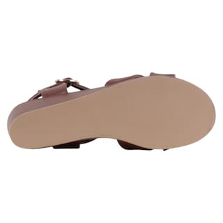 Foto 4 | Sandalias Con Plataforma Exterior Piel Vegana Color Café Para Mujer De Rbcollection