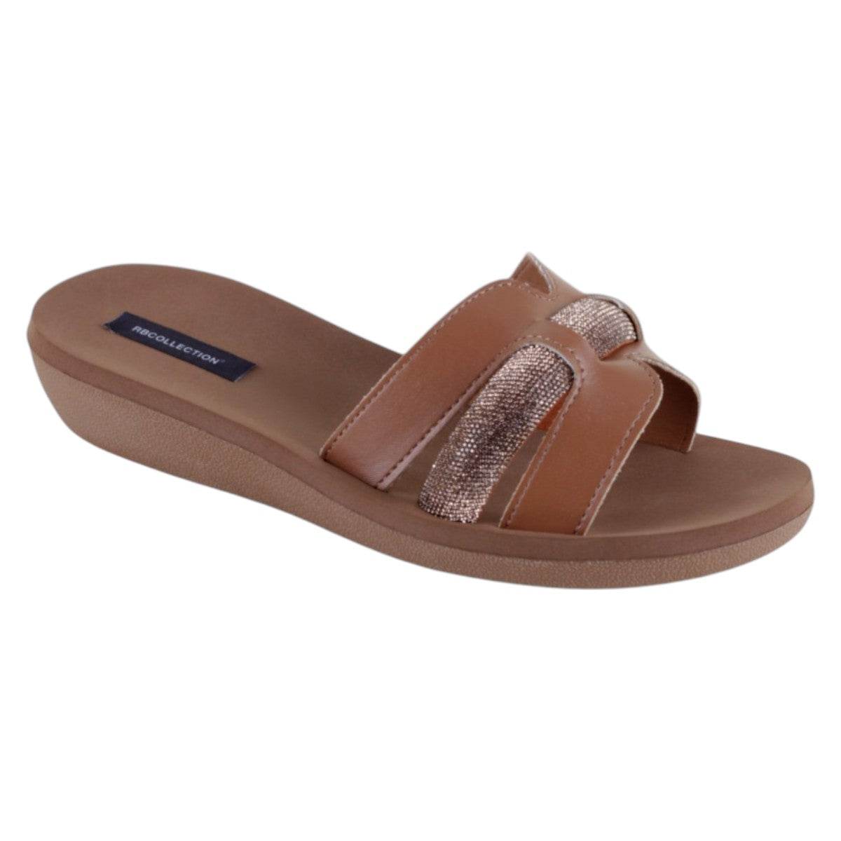Foto 2 pulgar | Sandalias Con Plataforma Exterior Piel Vegana Color Café Para Mujer De Rbcollection