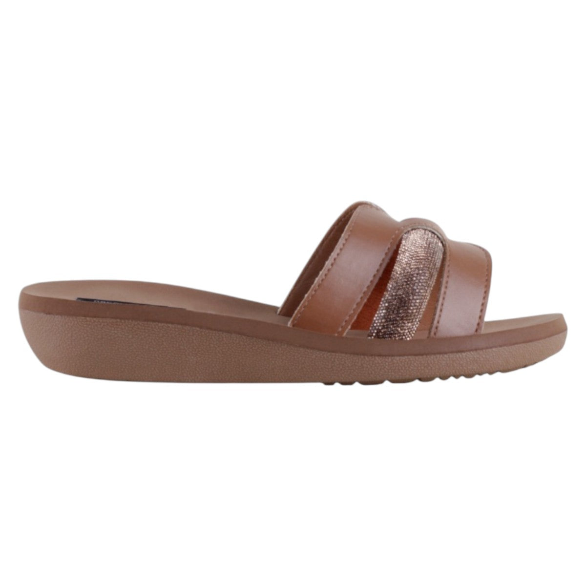 Foto 2 | Sandalias Con Plataforma Exterior Piel Vegana Color Café Para Mujer De Rbcollection