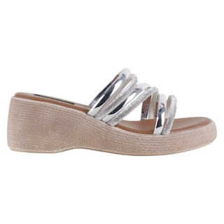 Foto 2 | Sandalias Con Plataforma Exterior Sintético Color Plata Para Mujer De Rbcollection