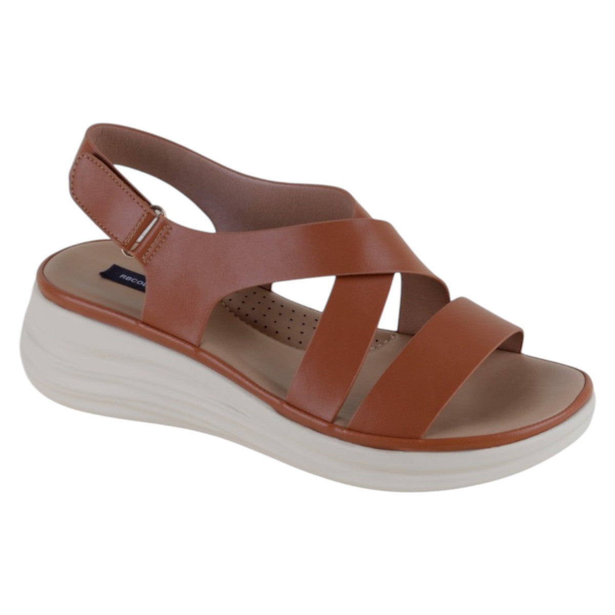 Foto 2 pulgar | Sandalias Con Plataforma Exterior Piel Vegana Color Café Para Mujer De Rbcollection