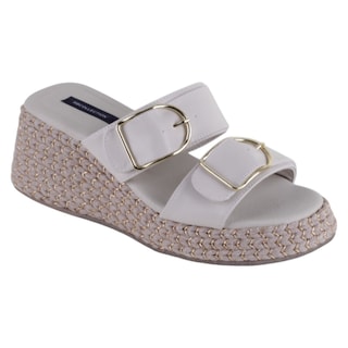 Foto 1 | Sandalias Con Plataforma Exterior Piel Vegana Color Blanco Para Mujer De Rbcollection