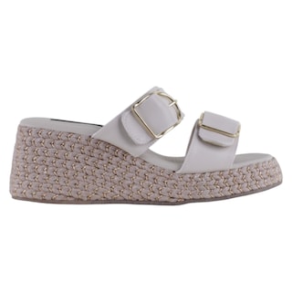 Foto 2 | Sandalias Con Plataforma Exterior Piel Vegana Color Blanco Para Mujer De Rbcollection