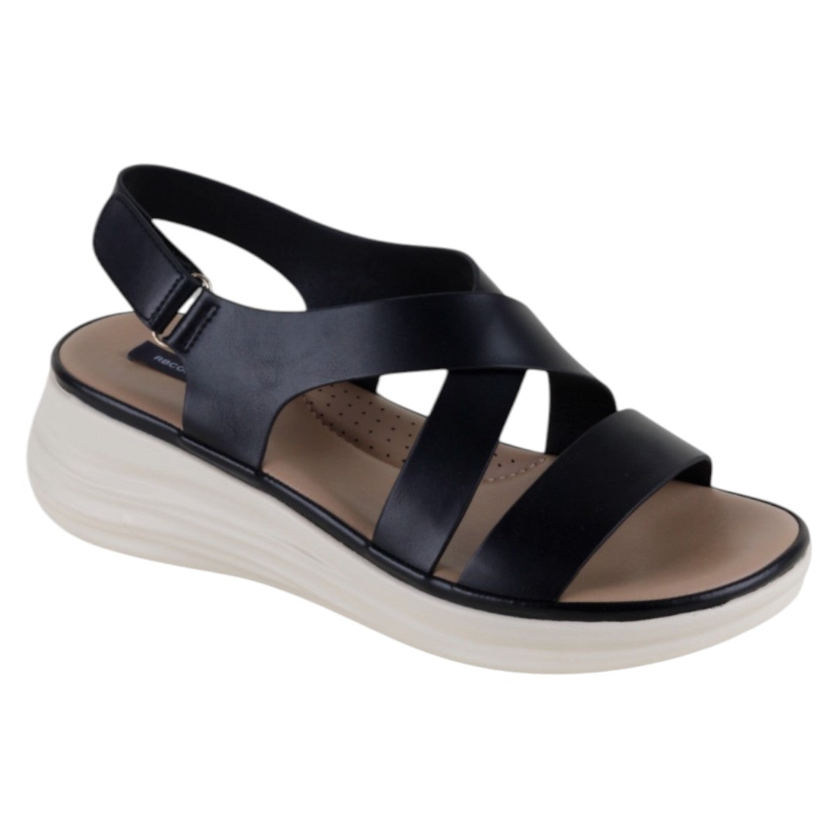 Foto 2 pulgar | Sandalias Con Plataforma Exterior Piel Vegana Color Negro Para Mujer De Rbcollection