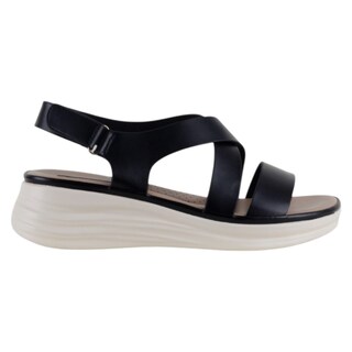 Foto 2 | Sandalias Con Plataforma Exterior Piel Vegana Color Negro Para Mujer De Rbcollection