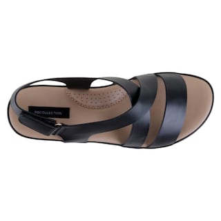 Foto 3 | Sandalias Con Plataforma Exterior Piel Vegana Color Negro Para Mujer De Rbcollection